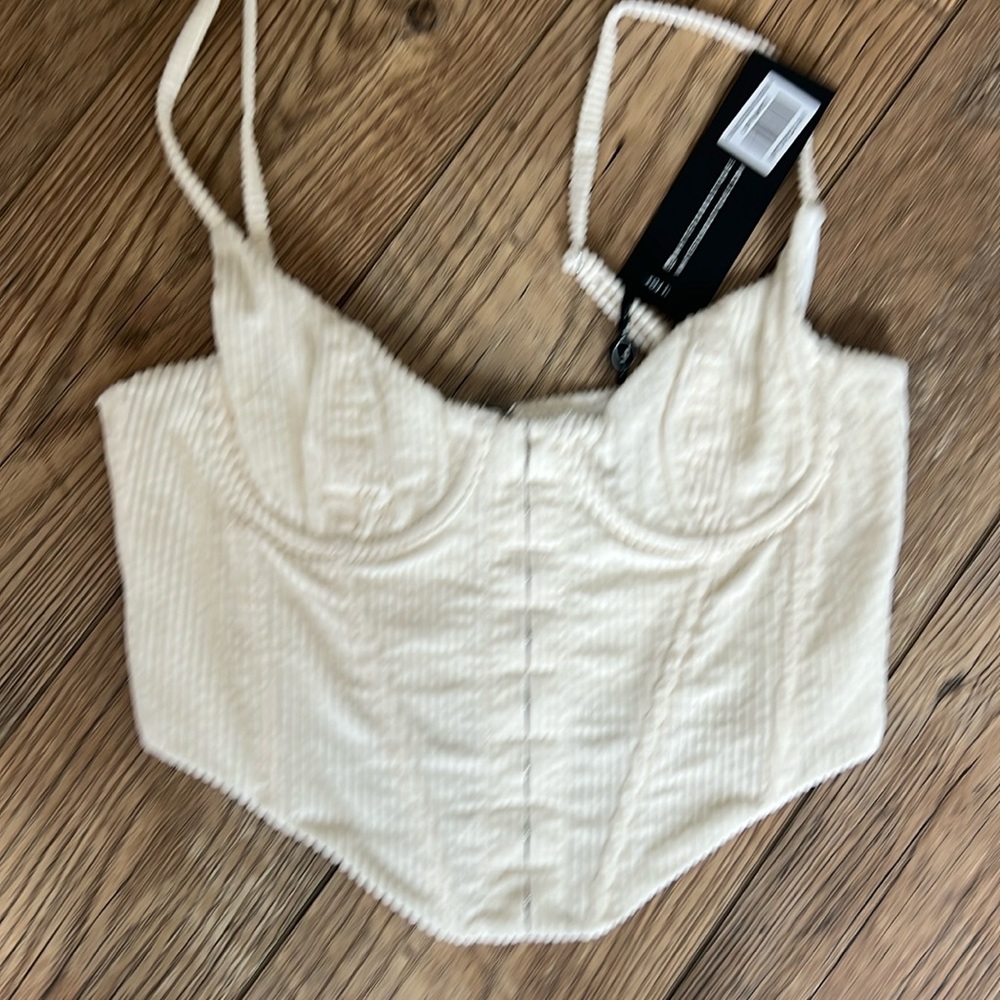 White Fox corduroy bustier